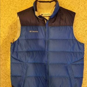 Columbia size large navy blue and royal blue vest